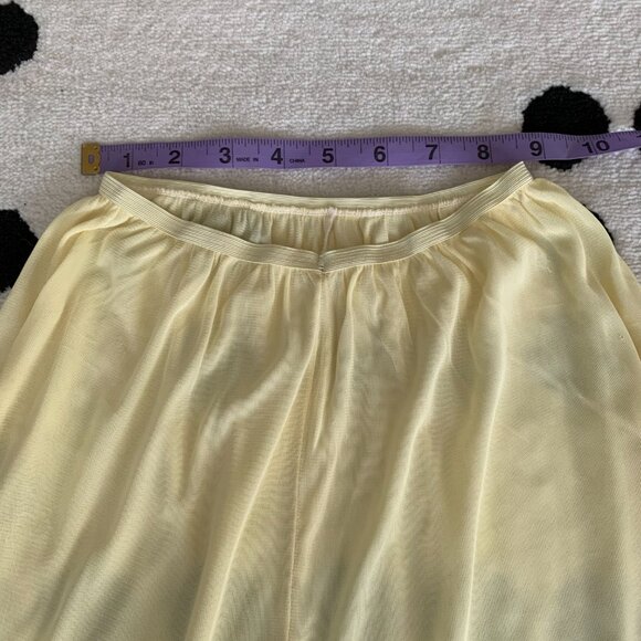 Vintage 60s Bloomers Yellow Sheer Chiffon Lace Lingerie Pettipants Boho Shorts - Picture 5 of 10